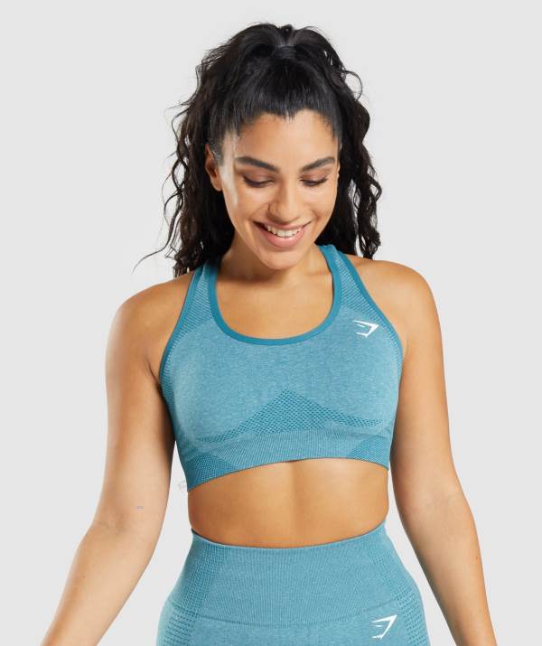 Damske Športové Podprsenky Gymshark Vital Seamless 2.0 Tyrkysové | IH9850673